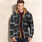 📢📢50%Rabatt!!!🎉✨Gesteppte, gefütterte Karojacke mit Kapuze für Herren