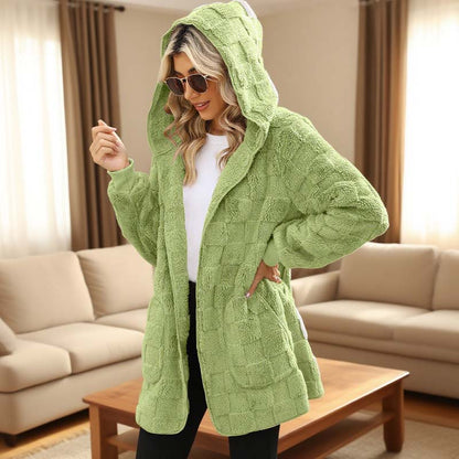 📢📢50%Rabatt!!!🎉✨Karierte Fuzzy-Strickjacke🔥Kauf 2 Artikel versandkostenfrei🔥