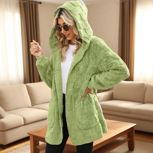 📢📢50%Rabatt!!!🎉✨Karierte Fuzzy-Strickjacke🔥Kauf 2 Artikel versandkostenfrei🔥