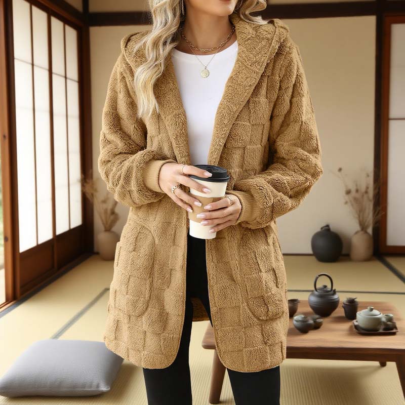 📢📢50%Rabatt!!!🎉✨Karierte Fuzzy-Strickjacke🔥Kauf 2 Artikel versandkostenfrei🔥