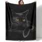 💖Black-Friday-Mega-Angebot – 50 % Rabatt!💖Verstärkte Ultra-Warme Bettdecke mit Schwarz Katze Motiv für die Bettkante