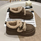 Damen-Winterschuhe mit Plüschfutter und Plateau
