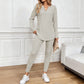 ✨Begrenzter Vorrat verfügbar, nicht verpassen!🛍️✨Zweiteiliges Freizeit-Set aus V-Ausschnitt-Top und Hose