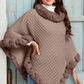 Eleganter, ultrawarmer Strickschal mit Kunstpelzbesatz für Damen