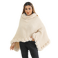 Eleganter, ultrawarmer Strickschal mit Kunstpelzbesatz für Damen