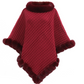 Eleganter, ultrawarmer Strickschal mit Kunstpelzbesatz für Damen