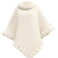 Eleganter, ultrawarmer Strickschal mit Kunstpelzbesatz für Damen