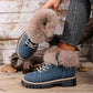 Damen-Ankle-Boots mit Kunstpelzbesatz