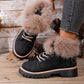 Damen-Ankle-Boots mit Kunstpelzbesatz