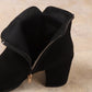 Damen-Ankle-Boots mit Blockabsatz und seitlichem Reißverschluss