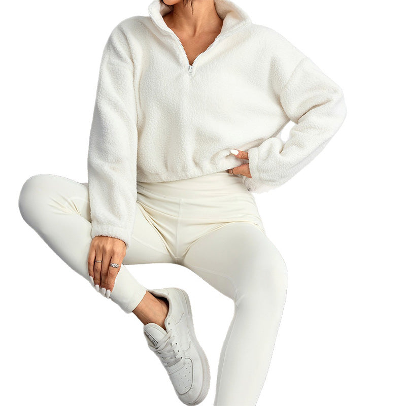 Dreiteiliges Sport-Set für Damen mit hohem Bund, ideal für Yoga und Entspannung