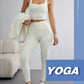 Dreiteiliges Sport-Set für Damen mit hohem Bund, ideal für Yoga und Entspannung