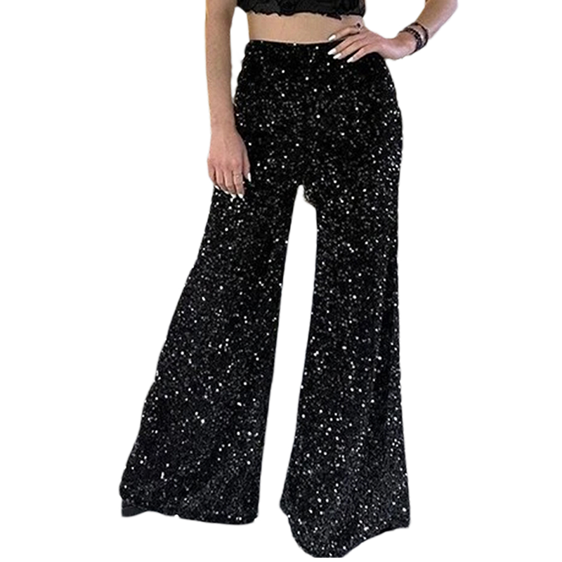 💖 Letzter Tag Verkauf 50% Rabatt 💃 Damen Mode Paillette Breitbeinhose