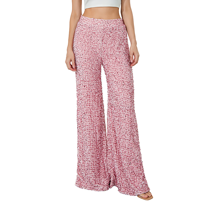 💖 Letzter Tag Verkauf 50% Rabatt 💃 Damen Mode Paillette Breitbeinhose