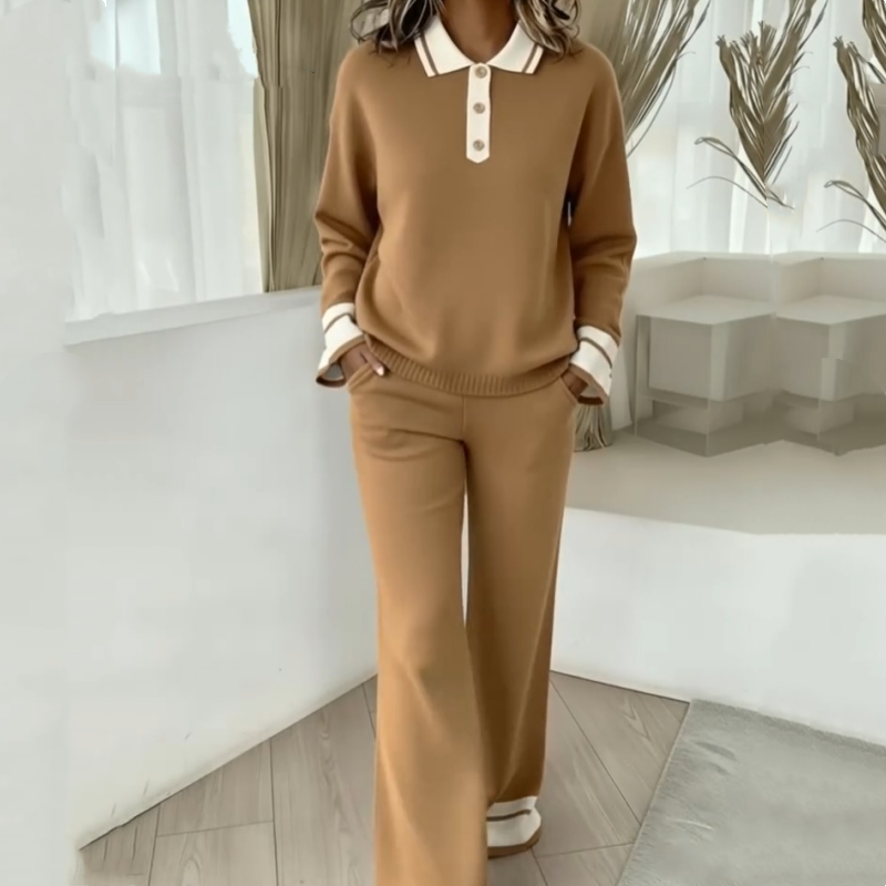 Damen 2-teiliges Lounge-Set: Pullover und Hose