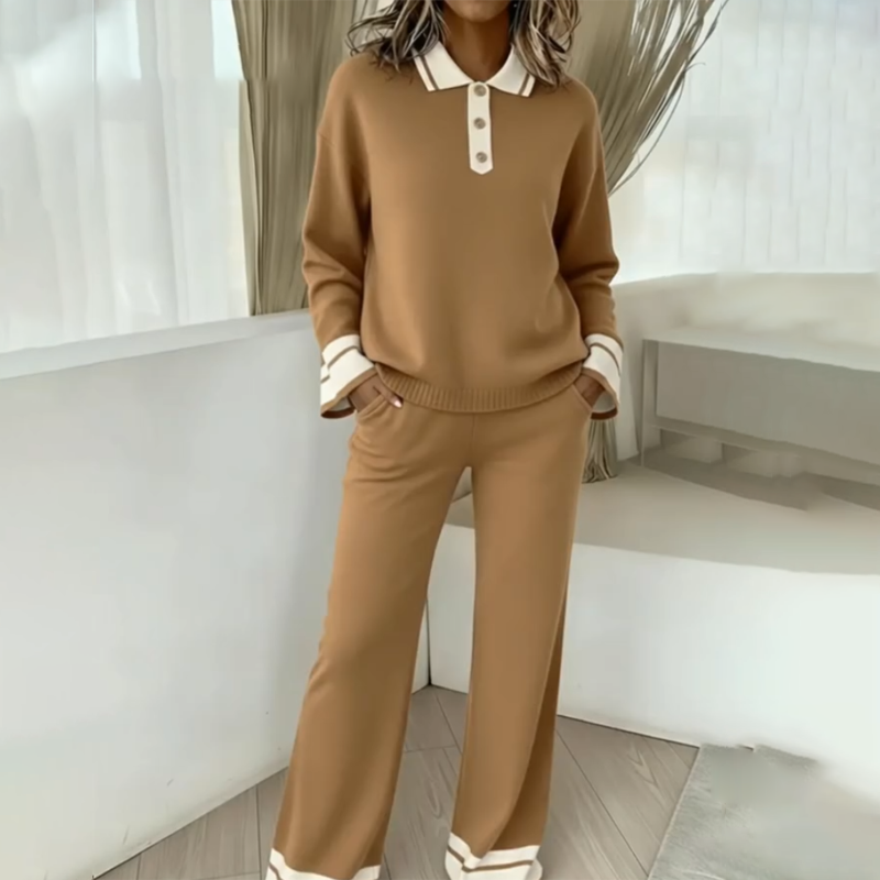 Damen 2-teiliges Lounge-Set: Pullover und Hose
