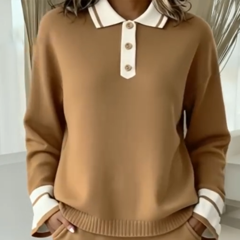 Damen 2-teiliges Lounge-Set: Pullover und Hose