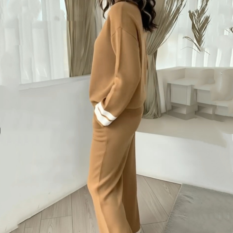 Damen 2-teiliges Lounge-Set: Pullover und Hose