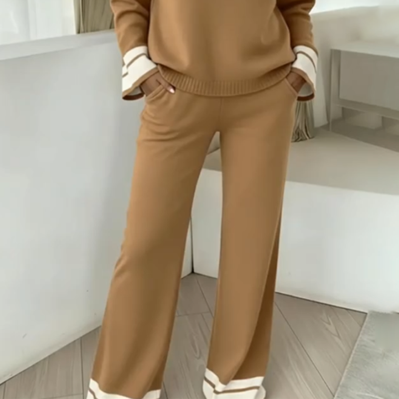 Damen 2-teiliges Lounge-Set: Pullover und Hose