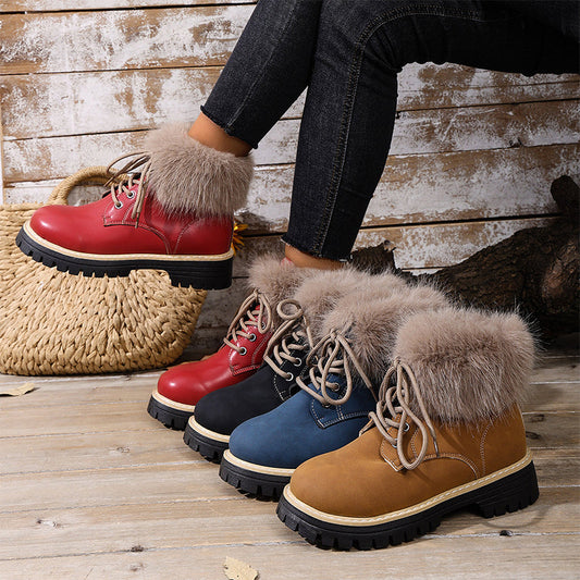 Damen-Winter-Schnürstiefeletten