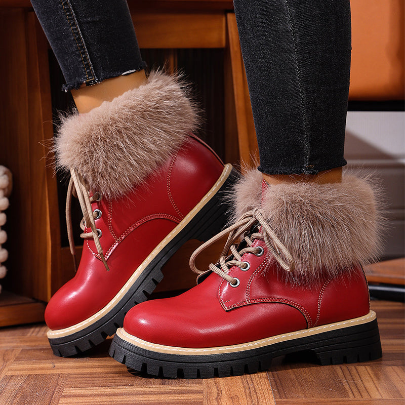 Damen-Winter-Schnürstiefeletten
