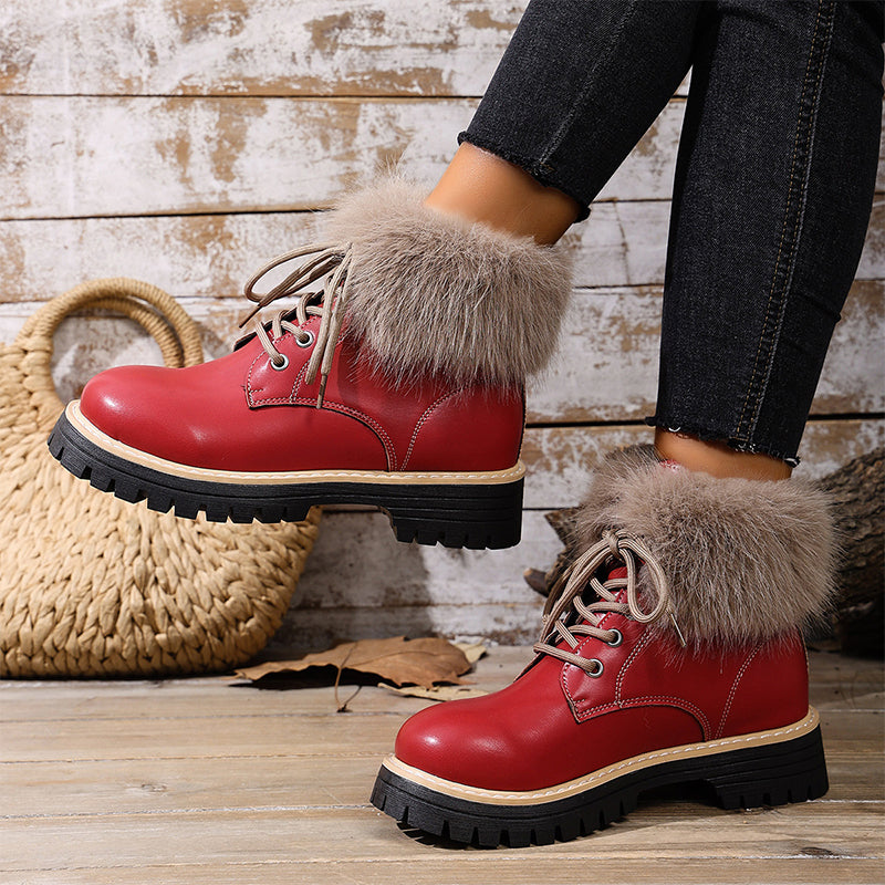 Damen-Winter-Schnürstiefeletten