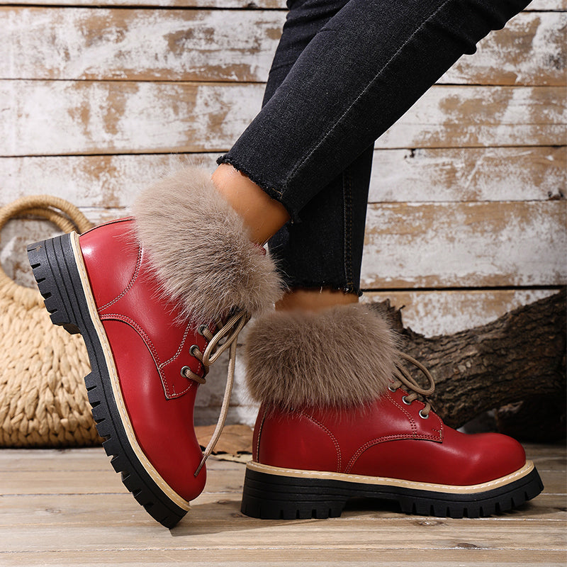 Damen-Winter-Schnürstiefeletten