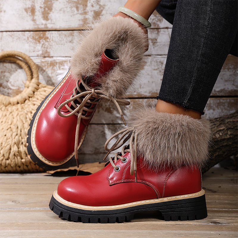 Damen-Winter-Schnürstiefeletten