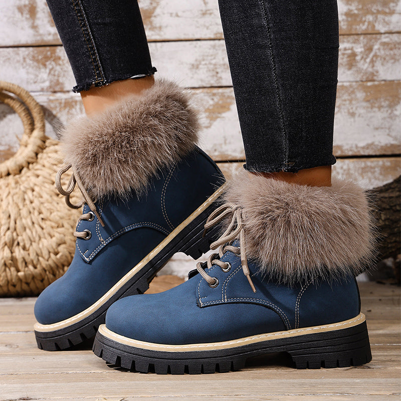 Damen-Winter-Schnürstiefeletten