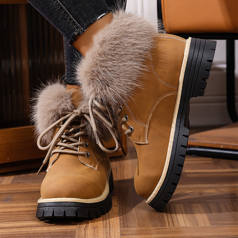 Damen-Winter-Schnürstiefeletten