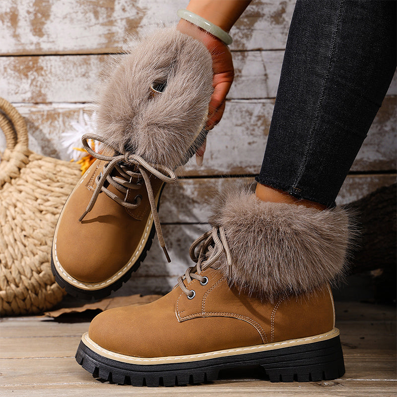 Damen-Winter-Schnürstiefeletten