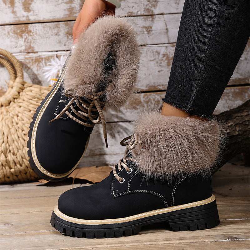 Damen-Winter-Schnürstiefeletten