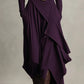 🧣Damen elegantes Maxikleid mit hohem Kragen und asymmetrischer Drapierung