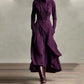 🧣Damen elegantes Maxikleid mit hohem Kragen und asymmetrischer Drapierung