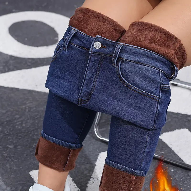📢🎉50% Rabatt!!!🛍️✨Damen High-Stretch-Plüsch-gefütterte Skinny-Jeans