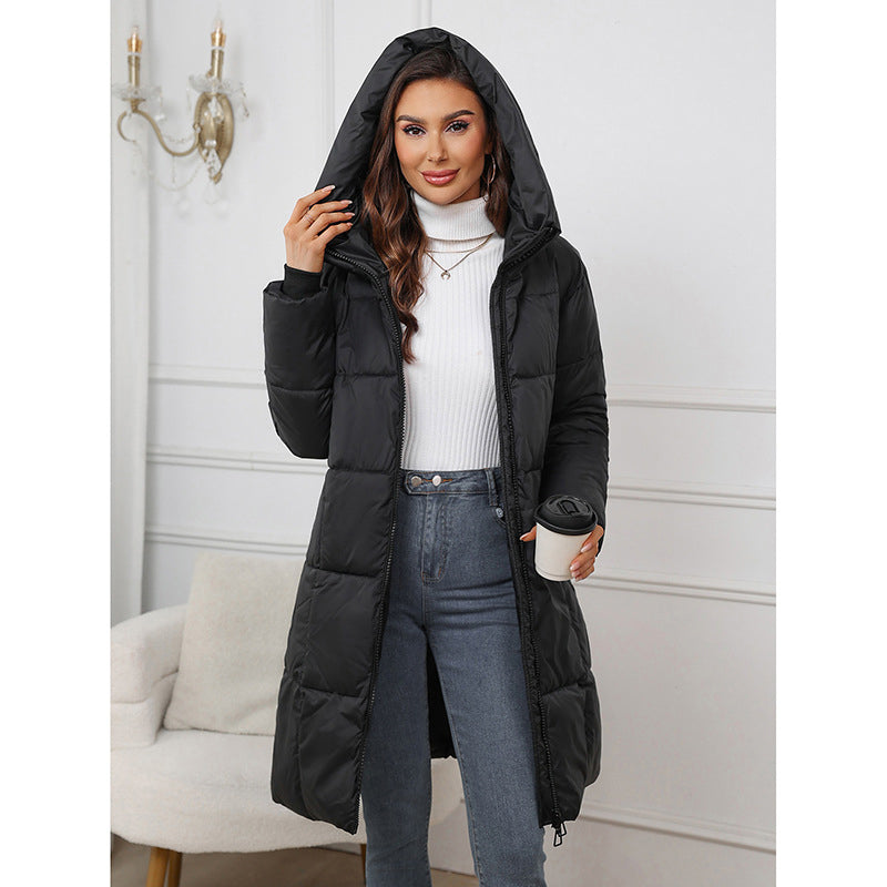 Warmer und kuscheliger, winddichter langer Wintermantel für Damen