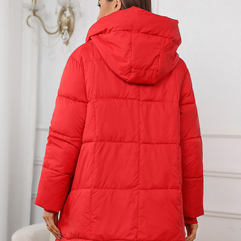 Warmer und kuscheliger, winddichter langer Wintermantel für Damen