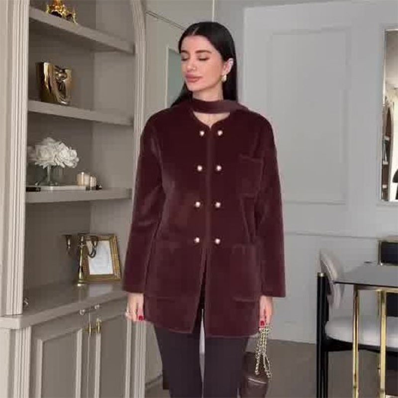 Elegante, warme Langarmjacke für Damen