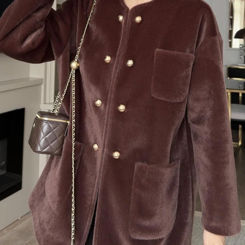 Elegante, warme Langarmjacke für Damen