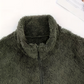 Damen-Sweatshirt mit halbem Reißverschluss und Stehkragen, flauschig
