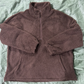 Damen-Sweatshirt mit halbem Reißverschluss und Stehkragen, flauschig