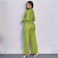 Damenmode Einfarbiger Jumpsuit mit weitem Bein