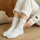 3 Paar Damen-Socken aus Plüsch-Nerz mit gestickter Schleife