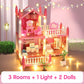 📢📢50% RABATT!!⏰DIY Leuchtendes Prinzessinnenschloss-Puppenhaus