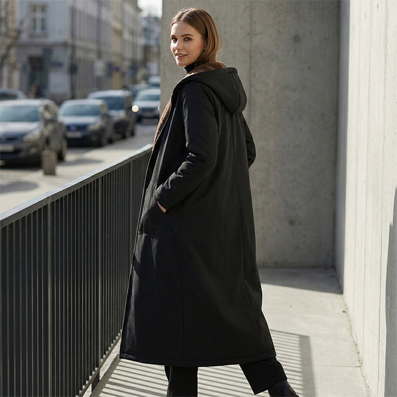 📢📢50%Rabatt!!!🎉✨Langer Damen Vintage-Parka mit kuscheligem Futter und Kapuze