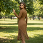 🛒 Wagen halbvoll, Preis halbiert! Retro-Midi-Kleid für Damen mit Reißverschluss und Quaste