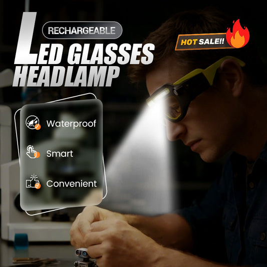 ⏰ 🔦 Limitierter Mega-Deal: Kauf 3, erhalt 4 & spare 50%! 👓 Die wiederaufladbare Stirnlampe für jede Brille. Hände frei, Licht parat.