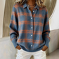 📢📢50%Rabatt!!!🎉✨Damen-Strickjacke mit Karomuster und Knopfleiste