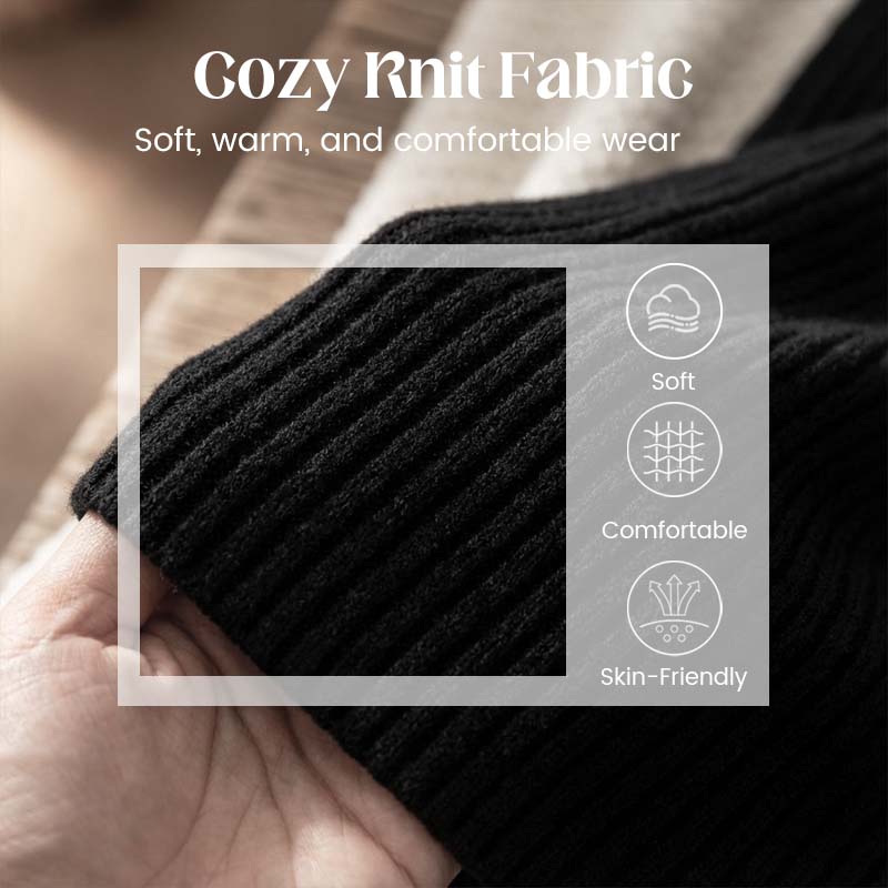✨✨Begrenzter Vorrat verfügbar, nicht verpassen!🌸Damen-Minikleid aus Strick mit Stehkragen und A-Linien-Schnitt👗