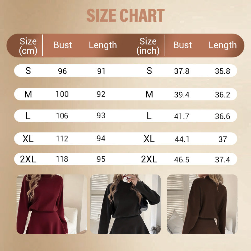 ✨✨Begrenzter Vorrat verfügbar, nicht verpassen!🌸Damen-Minikleid aus Strick mit Stehkragen und A-Linien-Schnitt👗